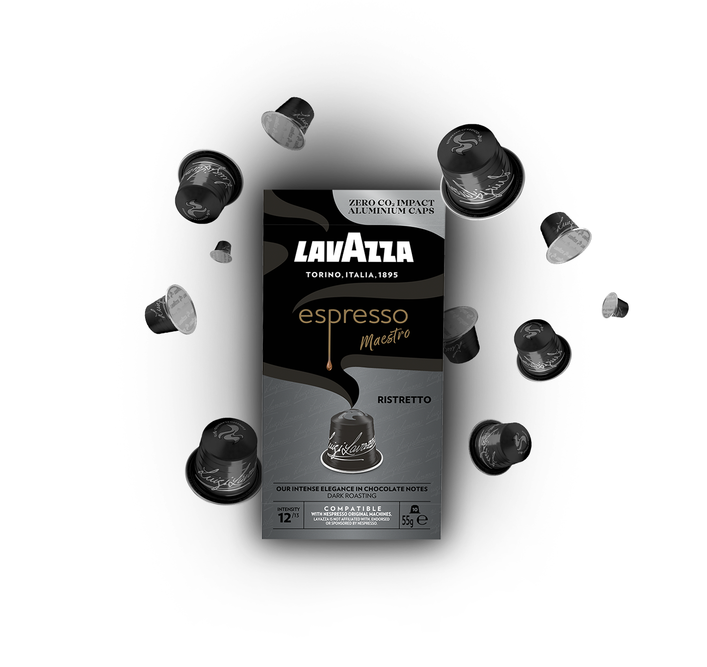 Lavazza Espresso Maestro Ristretto Single Serve Capsules for Nespresso*  Original Machines - 10/Box