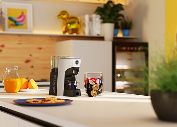 Lavazza A Modo Mio Tiny Machine à café, 1450 W, 0,75 l 1450 W/0.75 L Blanc  : : Cuisine et Maison