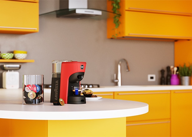 Ready Stock) Lavazza, A Modo Mio Tiny Coffee Machine, 1450 W, 0.75 Liters  Tank, RED Colour
